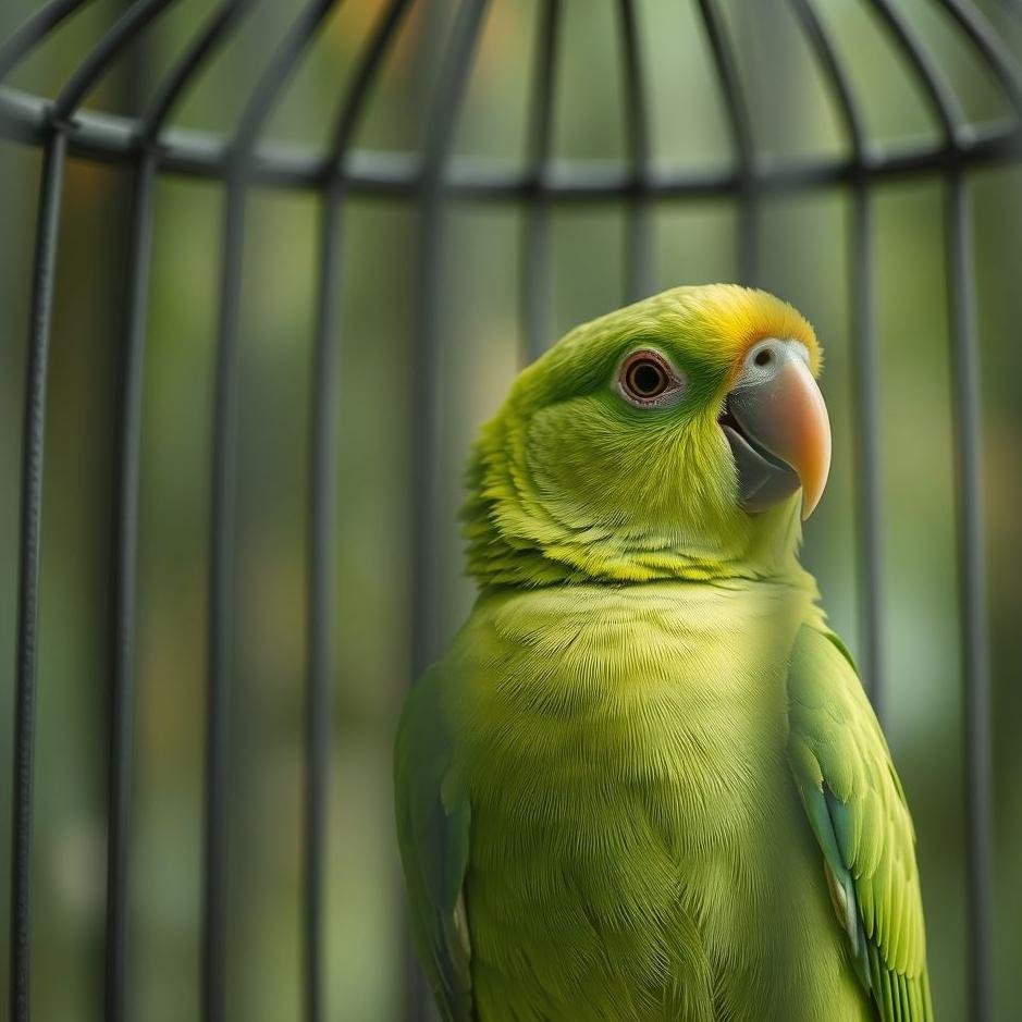Dream Dictionary : Green parrot in a cage in a dream