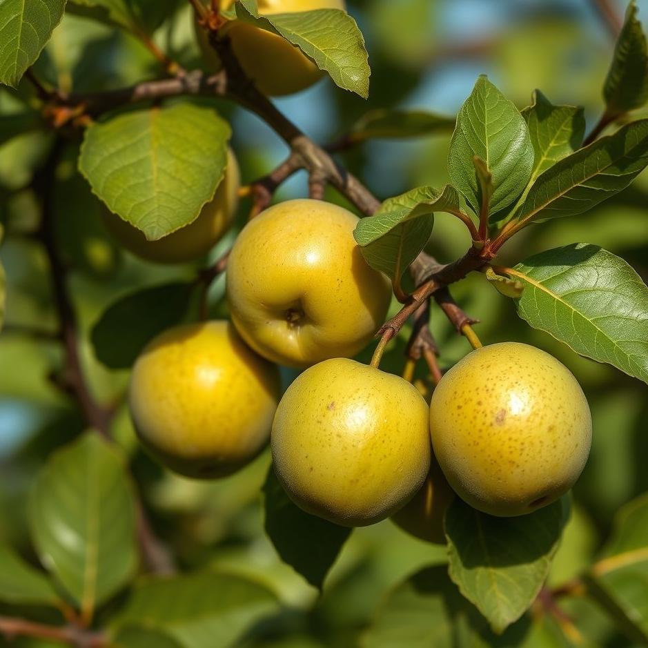 Dream : Green plums in season in a dream