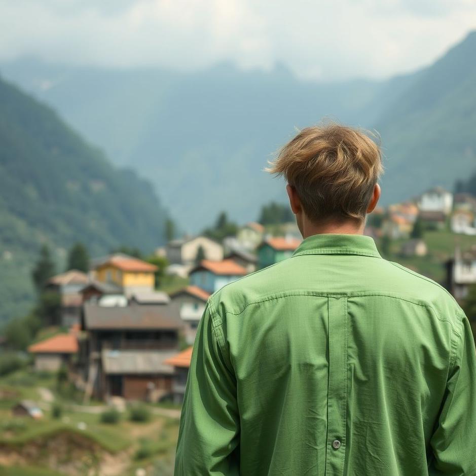 Dream : Green shirt in a village in a dream
