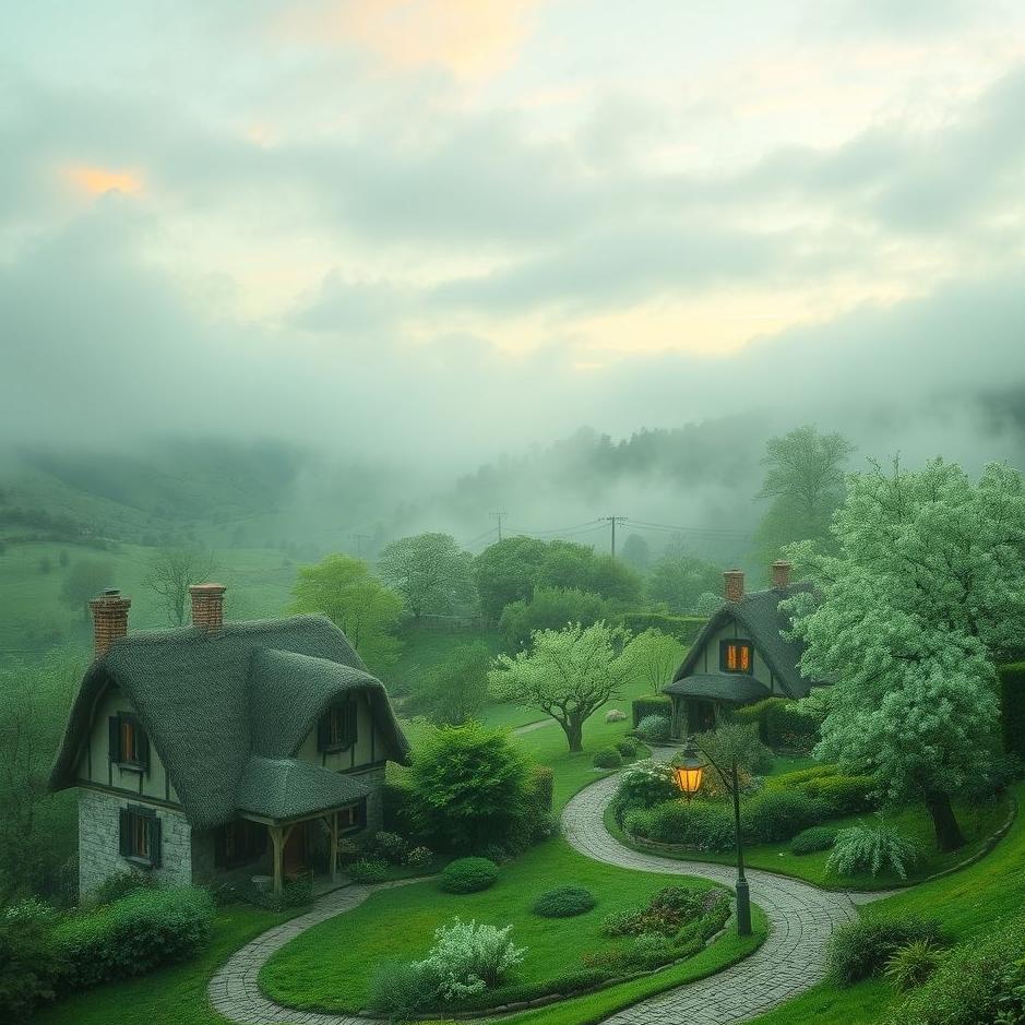 Dream : Green village in a dream