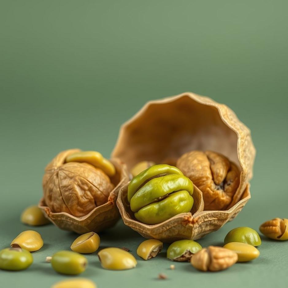 Dream : Green walnuts in shells in a dream