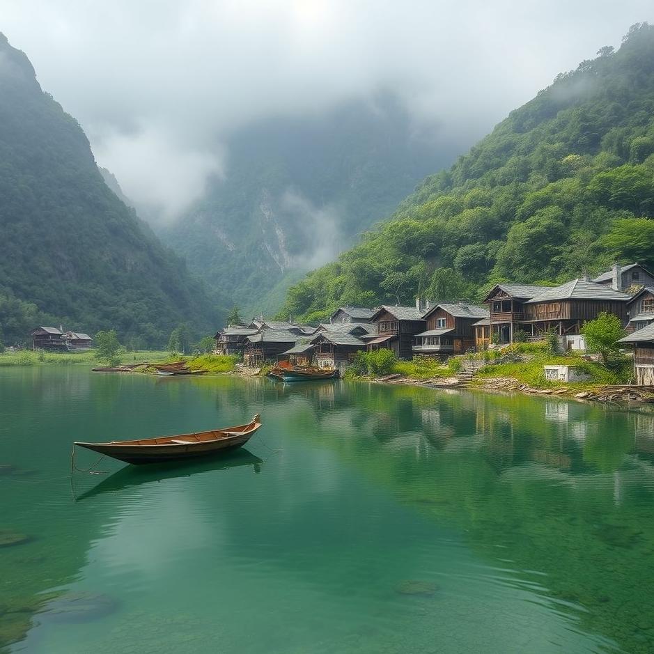 Dream : Green water in a village in a dream