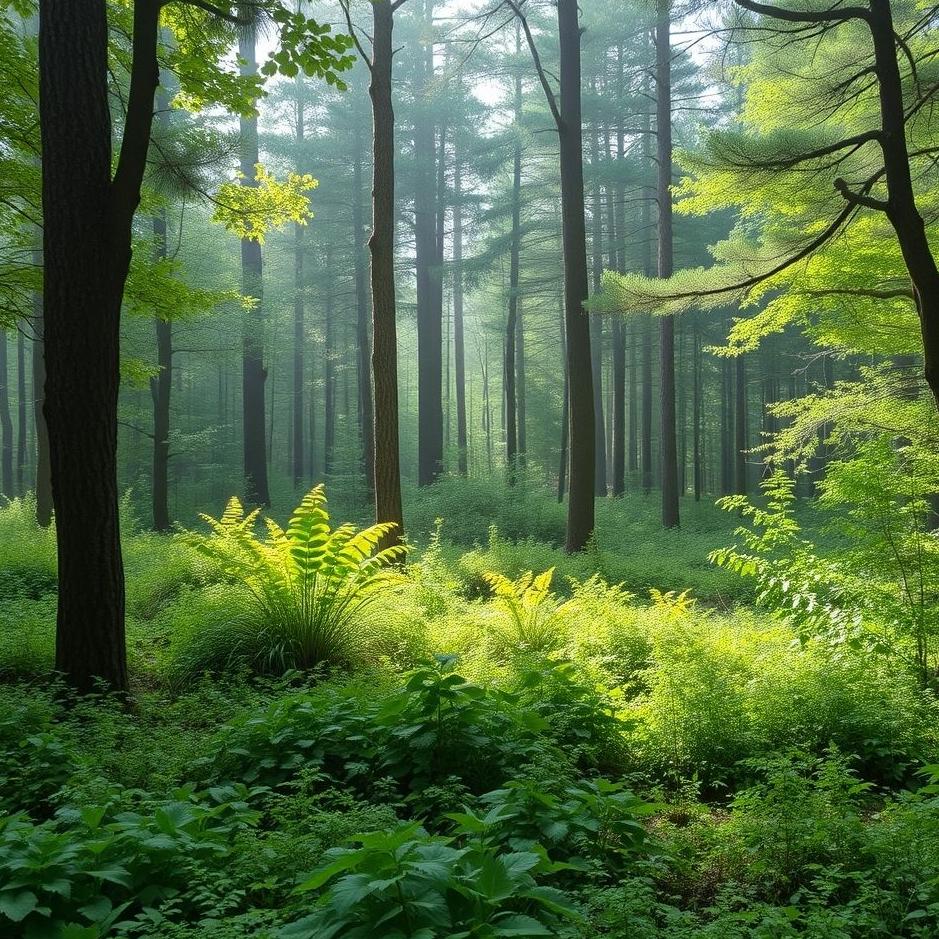 Dream : Greenery in a forest in a dream