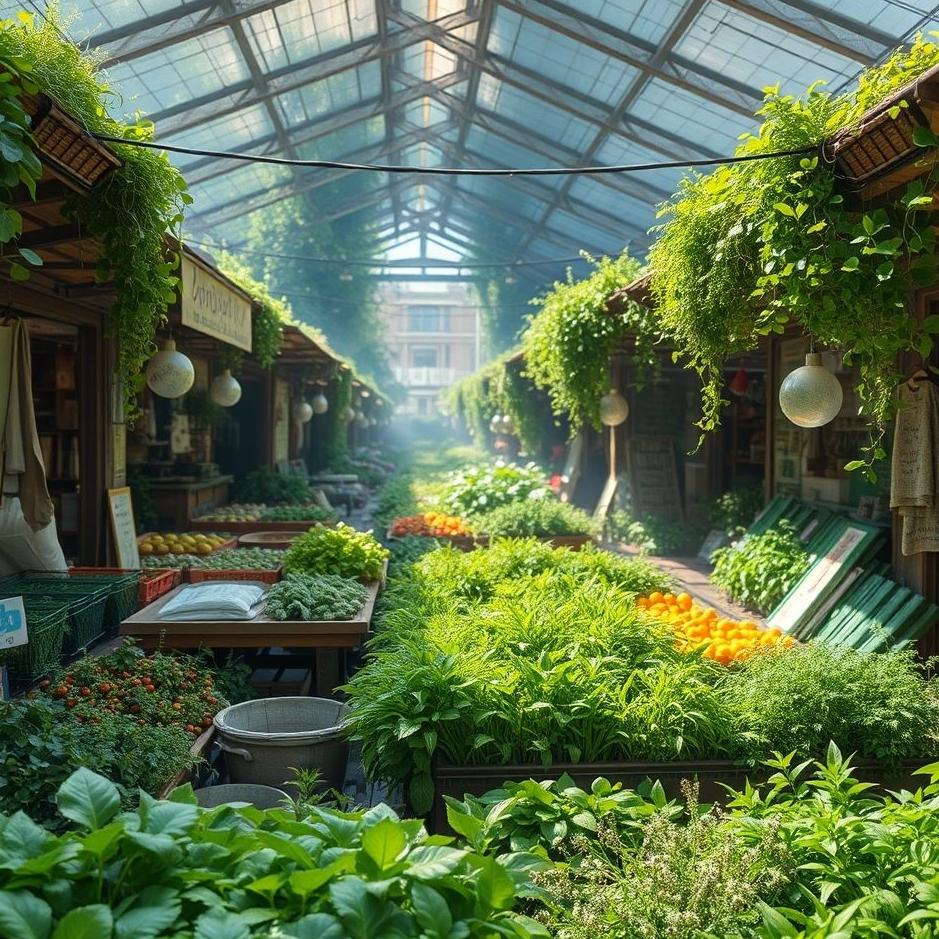 Dream : Greenery in a market in a dream