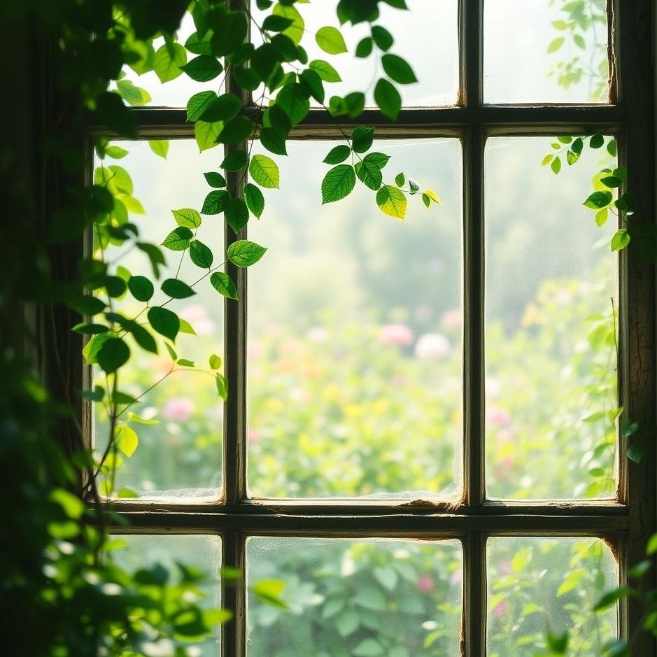 Dream : Greenery through the window in a dream
