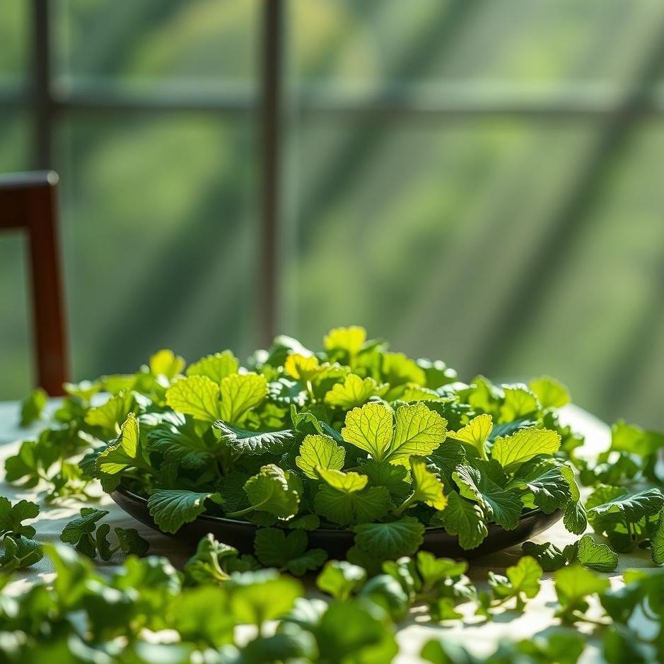 Dream : Greens on the table in a dream