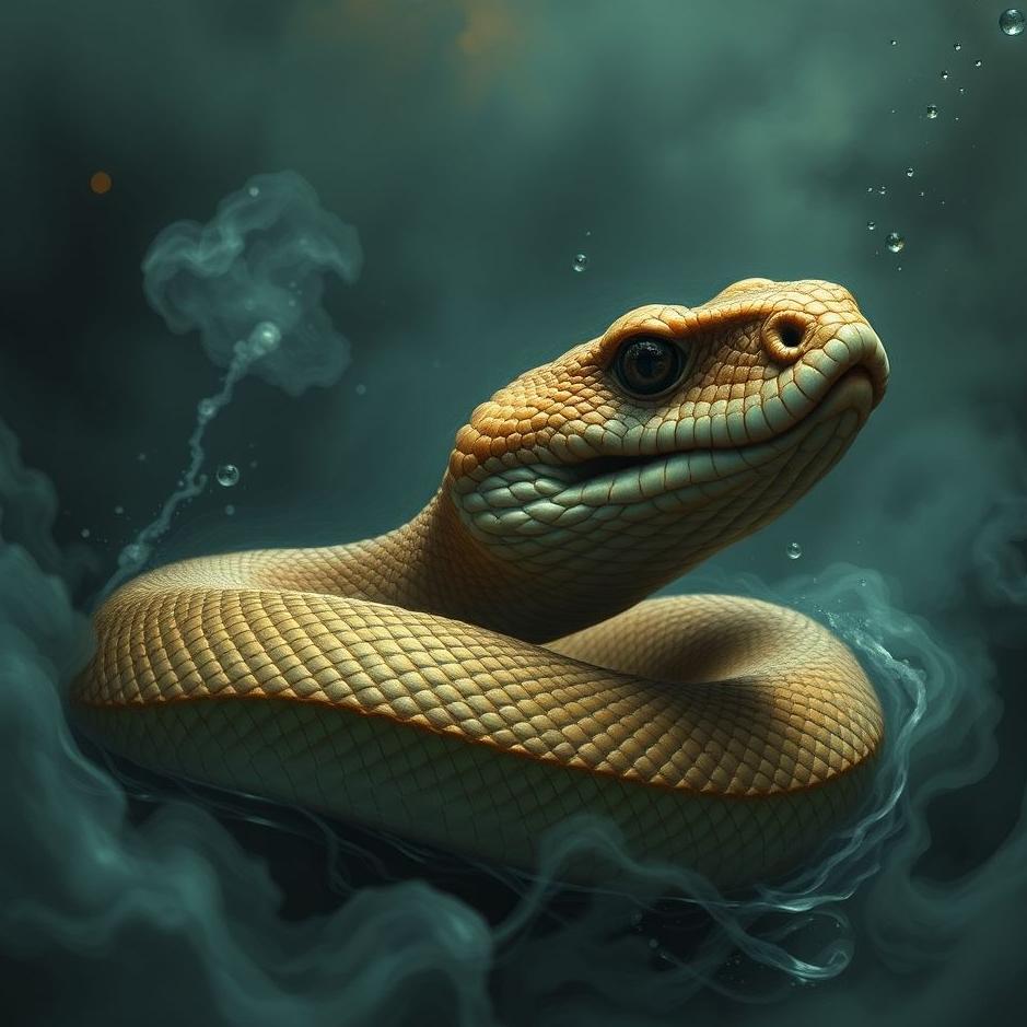 Dream : Grizzled snake in a dream