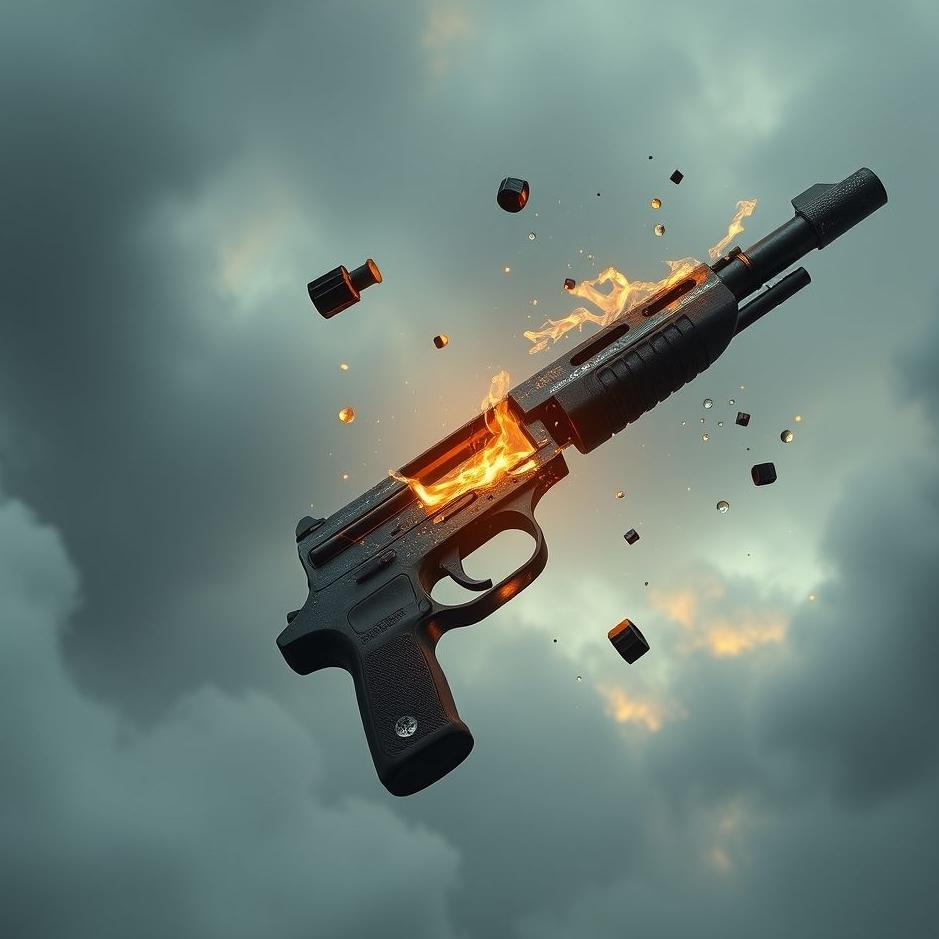 Dream : Gun falling apart in a dream