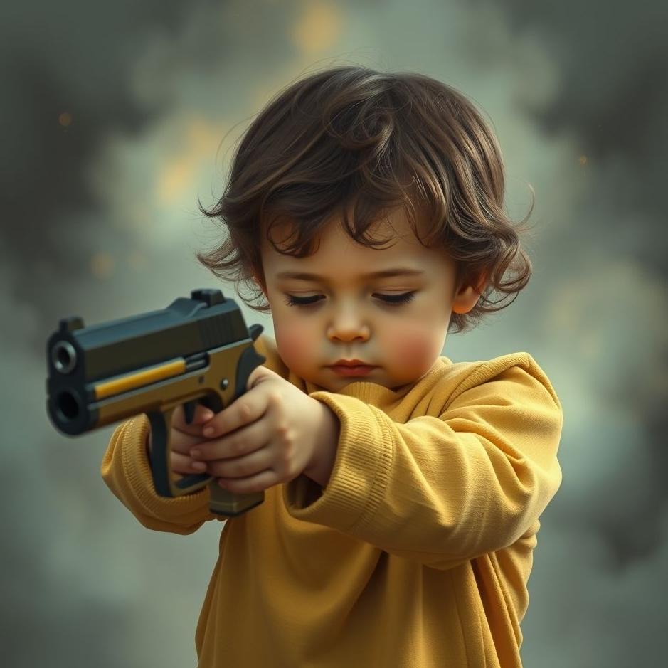 Dream : Gun in the hands of a little child in a dream
