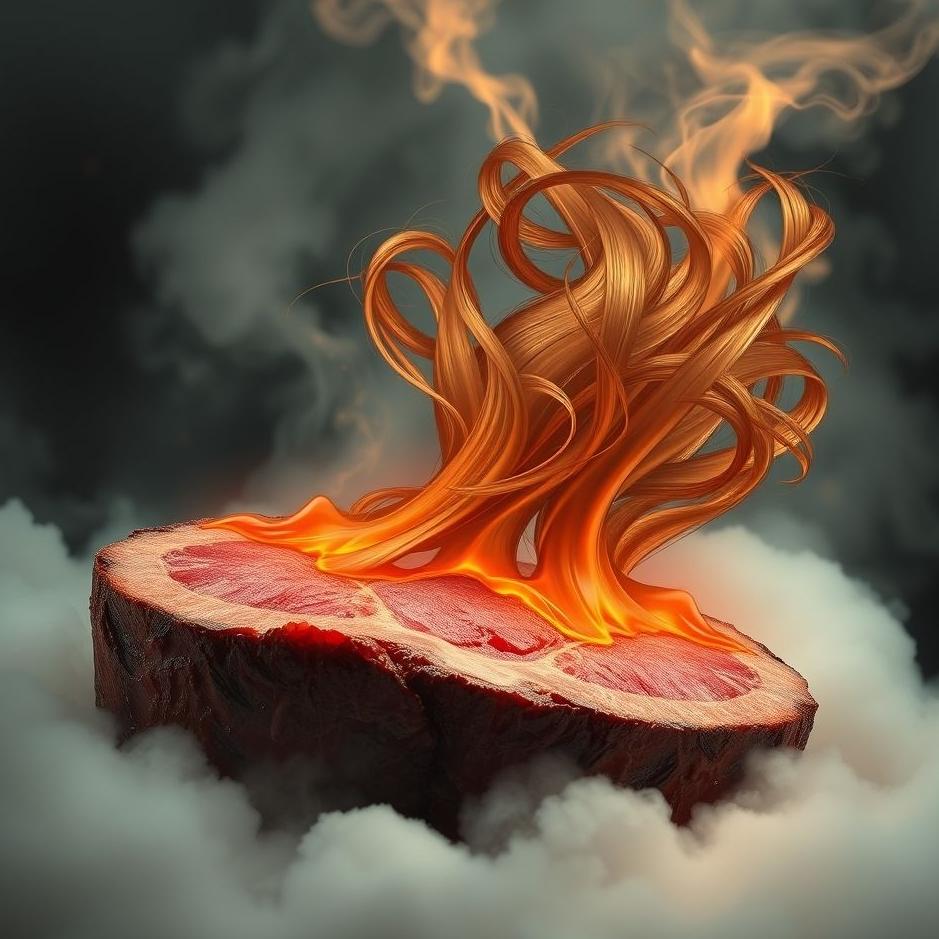 Dream : Hair coming out of meat in a dream