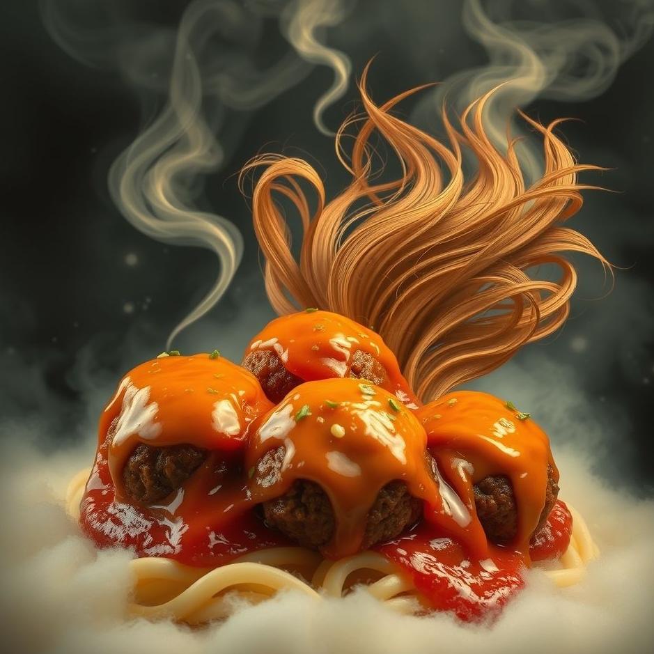 Dream : Hair coming out of meatballs in a dream