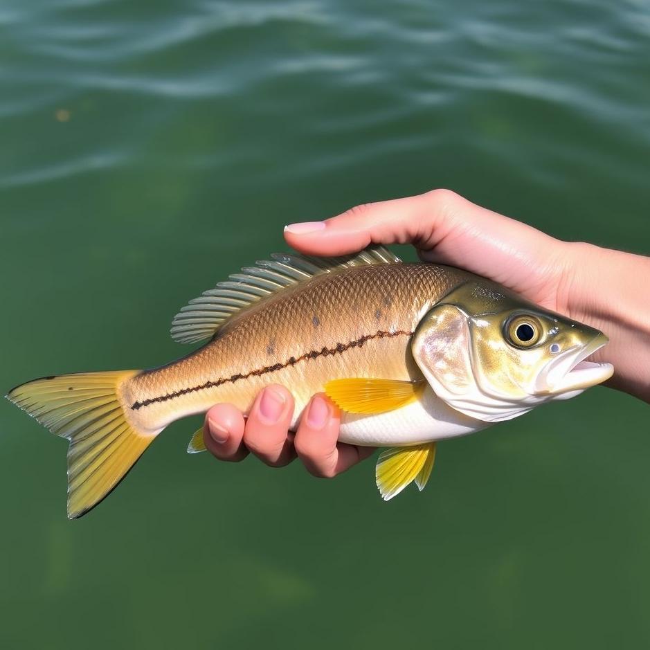 Dream : Hand-holding a fish