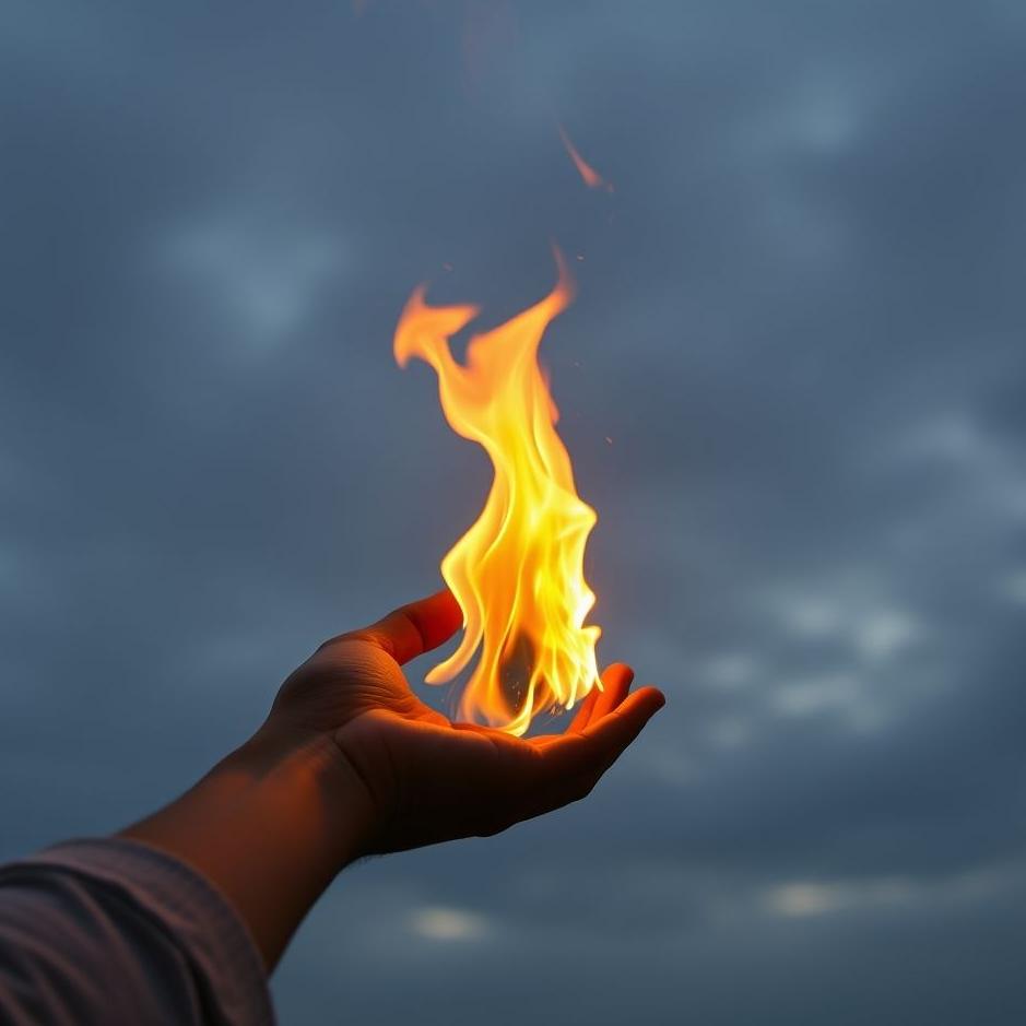 Dream : Handing fire in the dream