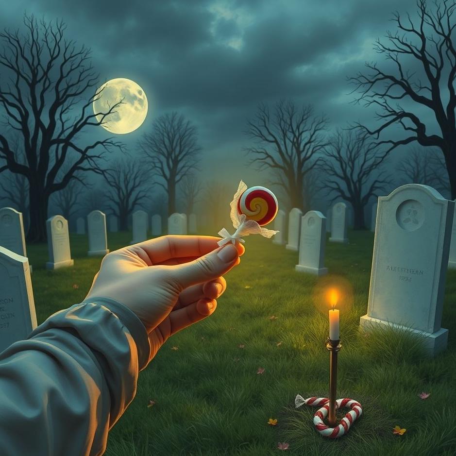 Dream : Handing out candy in a cemetery in a dream