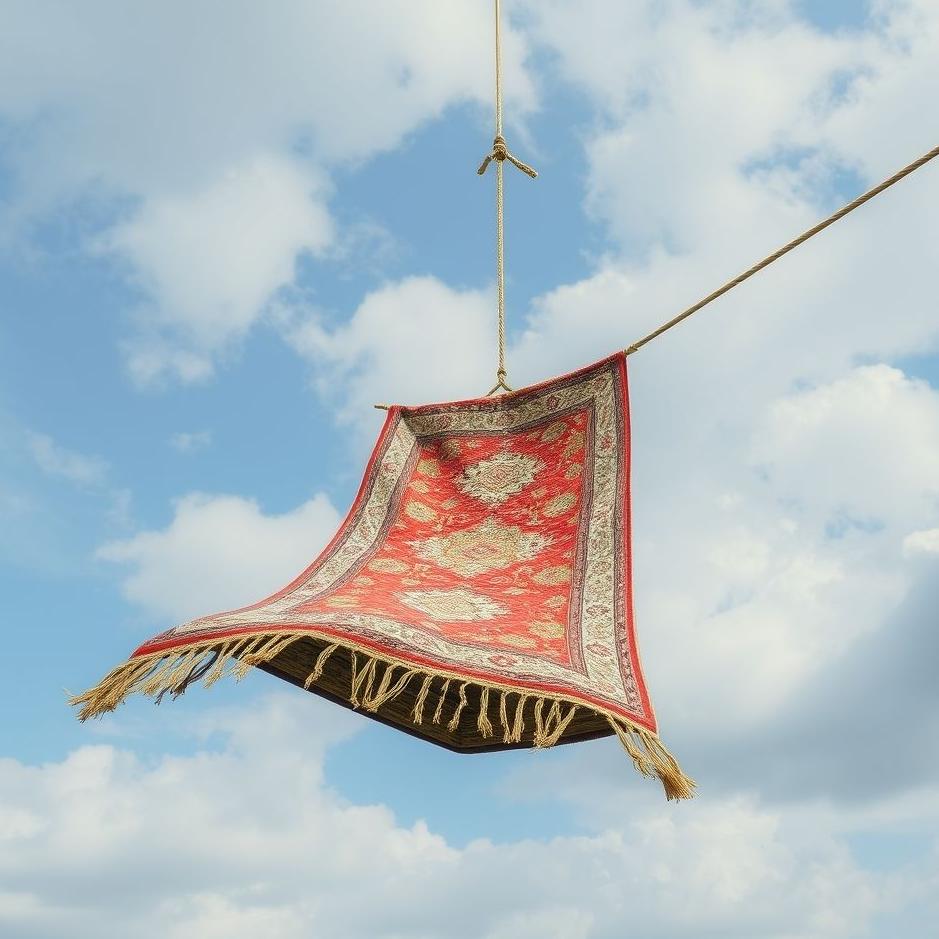 Dream : Hanging a carpet on a rope in a dream