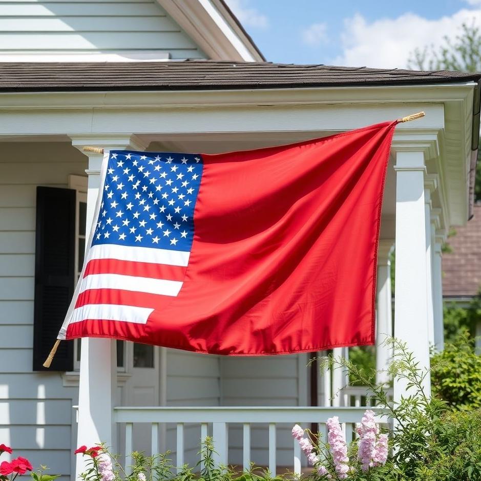 Dream : Hanging a flag in a house 