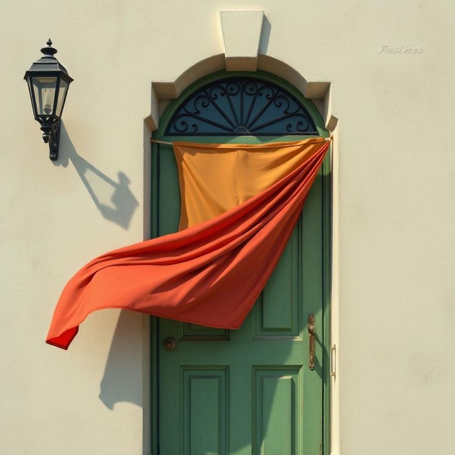 Dream : Hanging a flag on the door in a dream