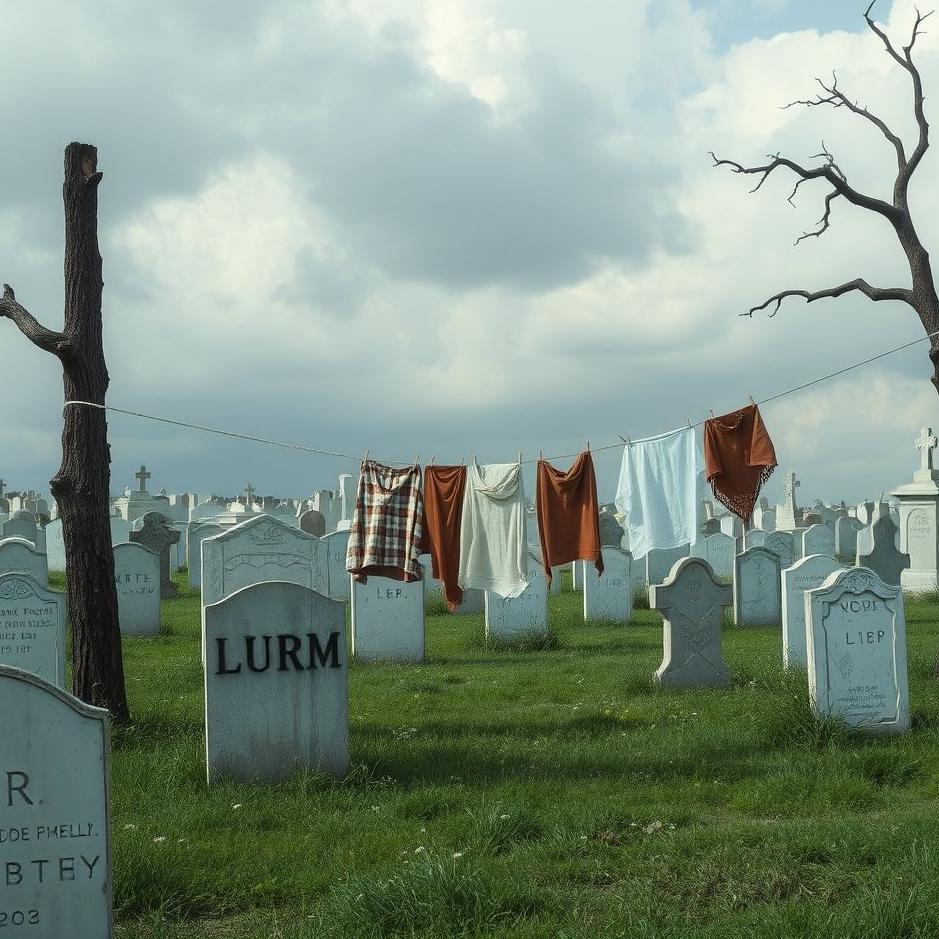 Dream : Hanging laundry in a cemetery in a dream