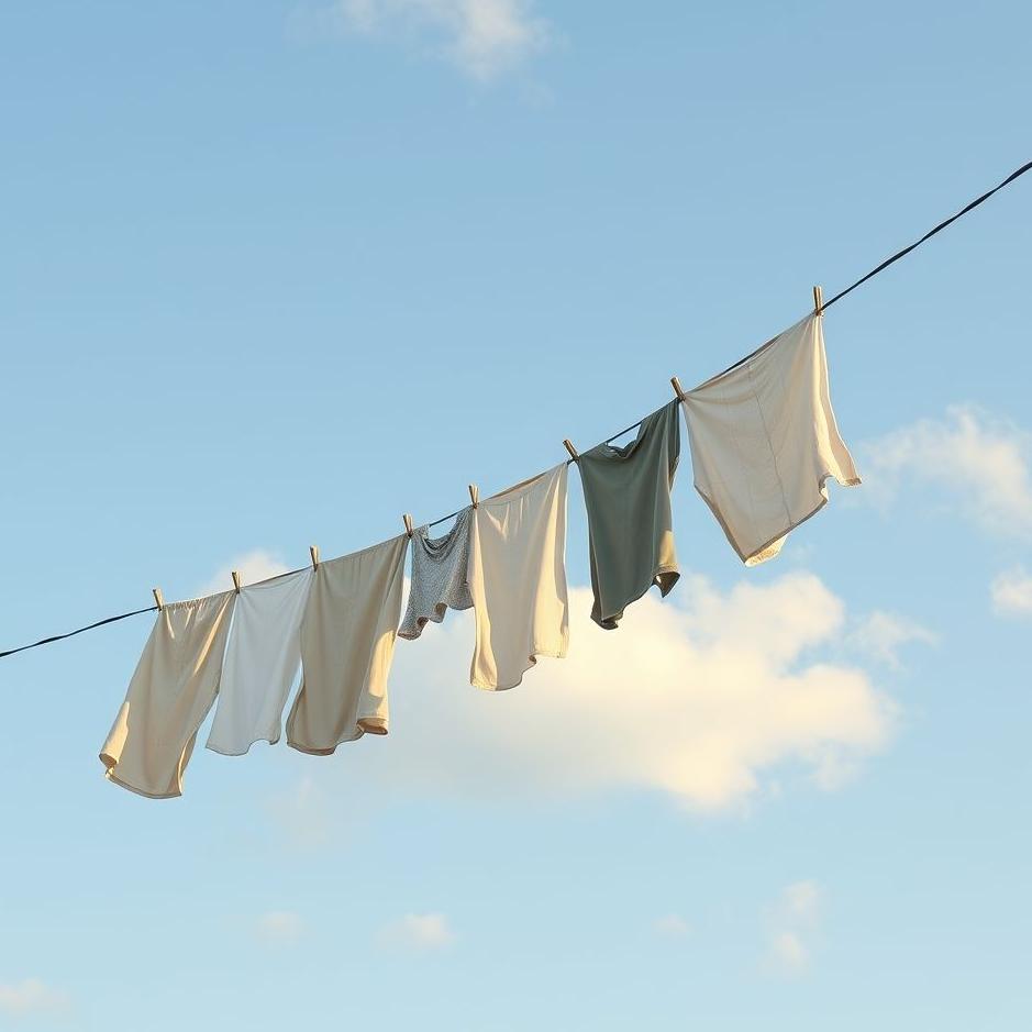 Dream : Hanging laundry in the sky in a dream