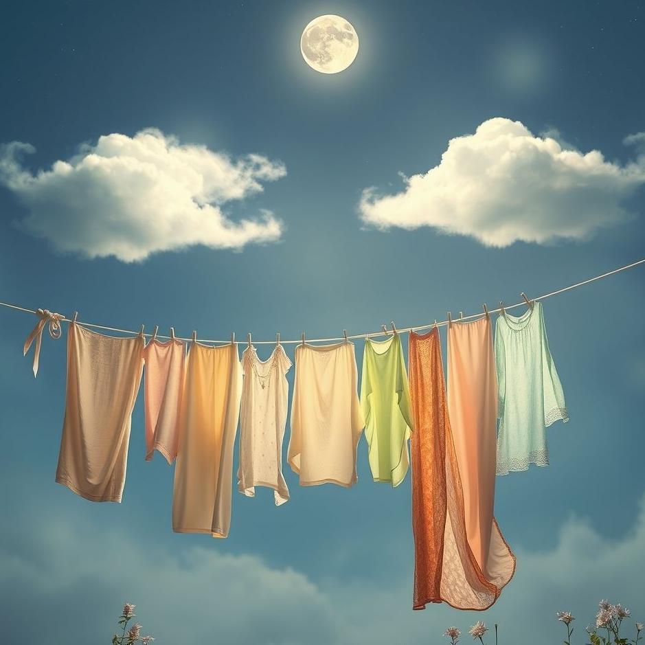Dream : Hanging laundry on a line in a dream