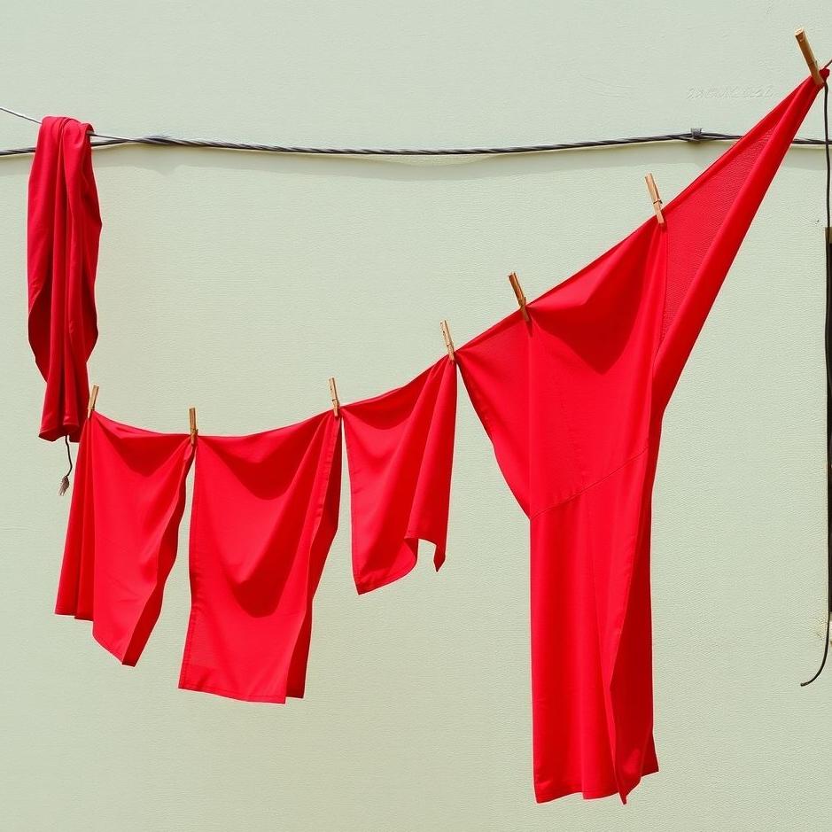 Dream : Hanging red laundry