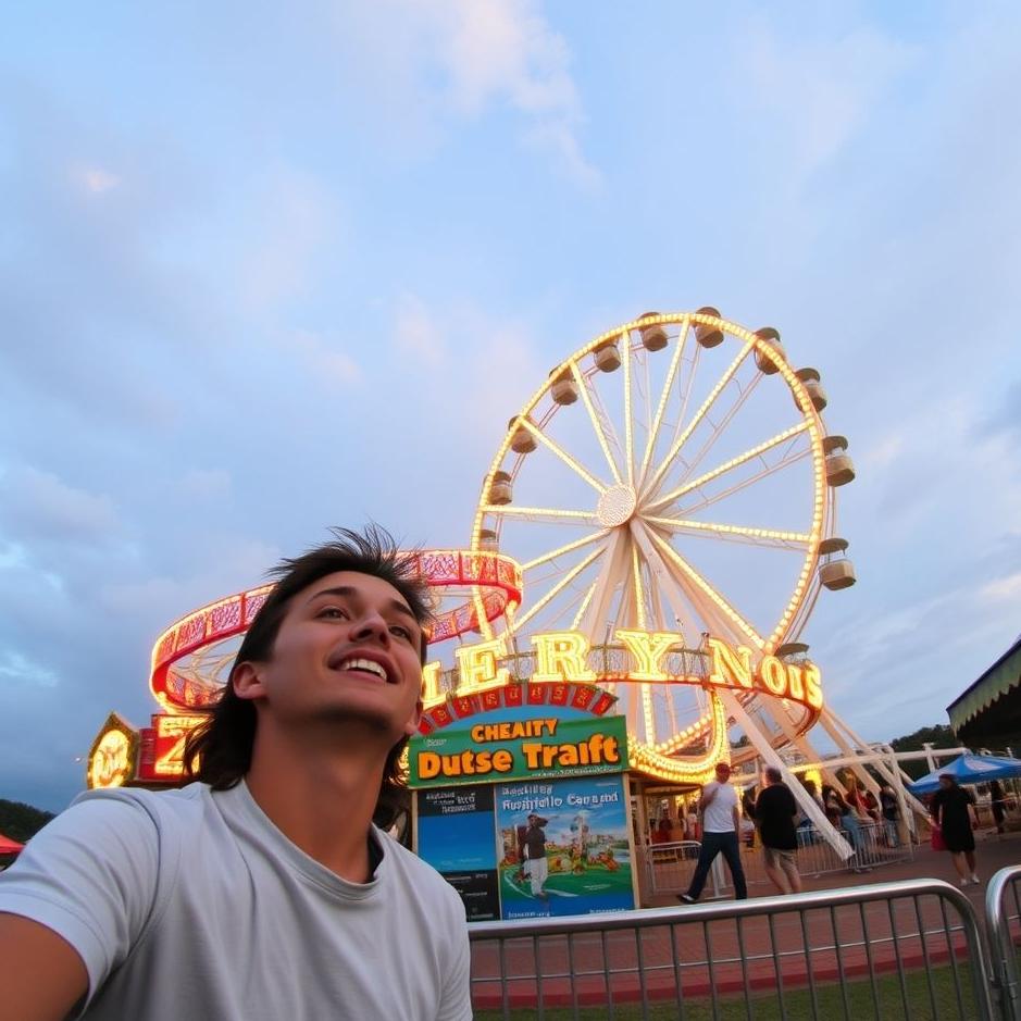 Dream : Having fun at an amusement park in a dream