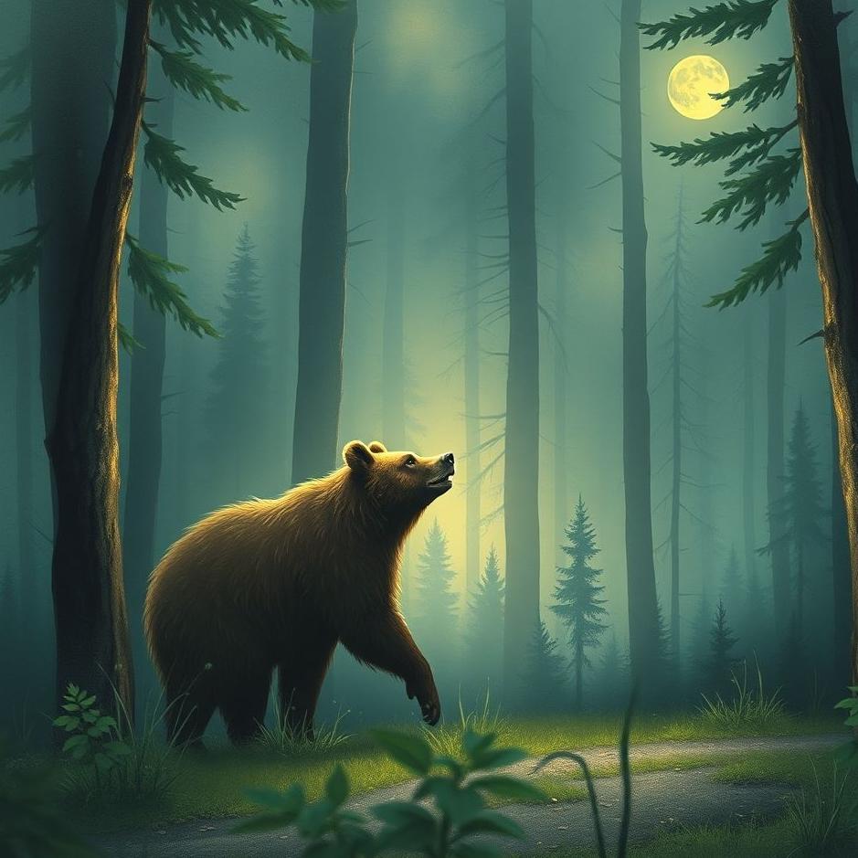 Dream : Hearing the sound of a bear in the forest in a dream