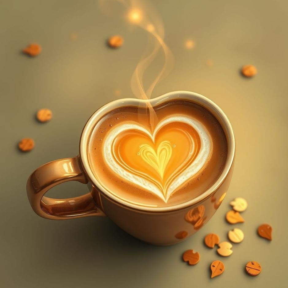 Dream : Heart in a coffee fortune in a dream