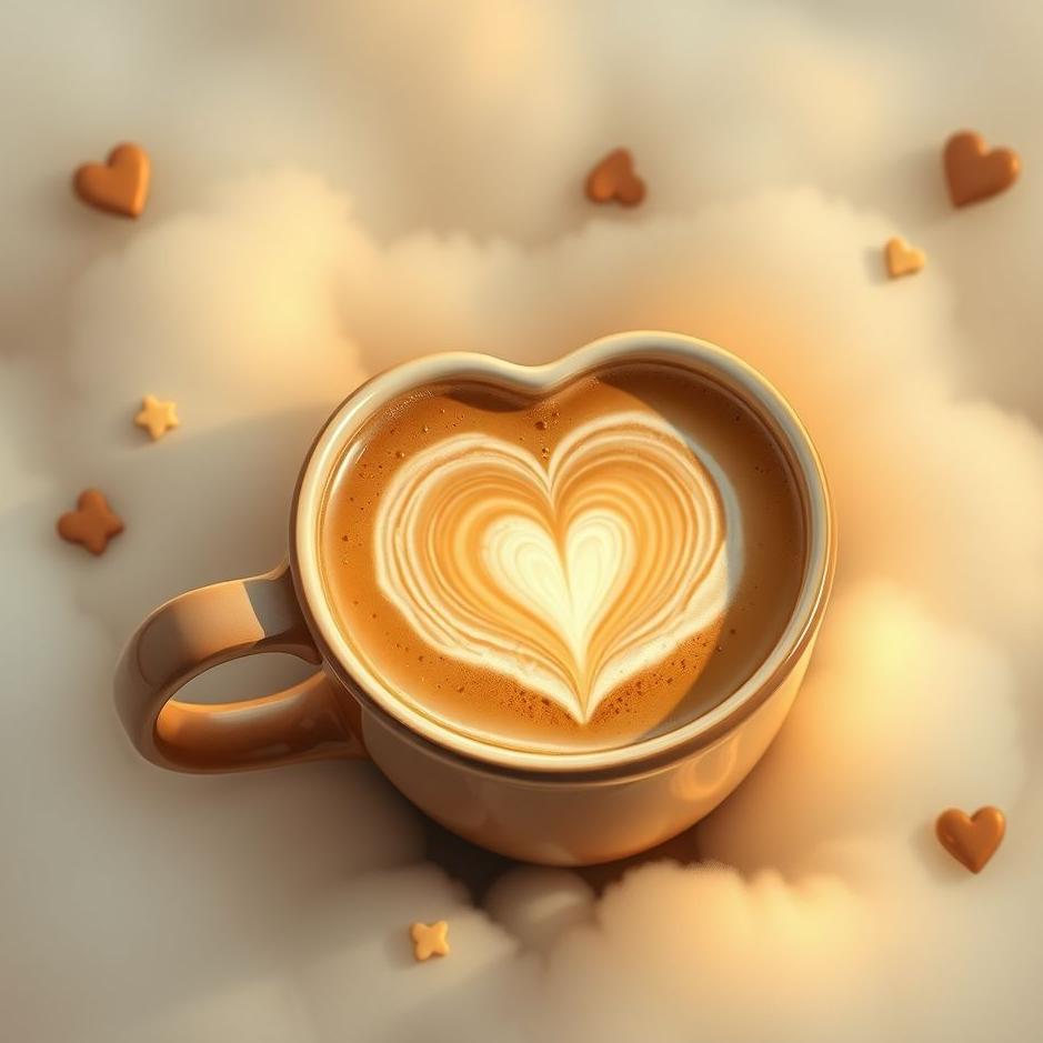 Dream : Heart in a coffee in a dream