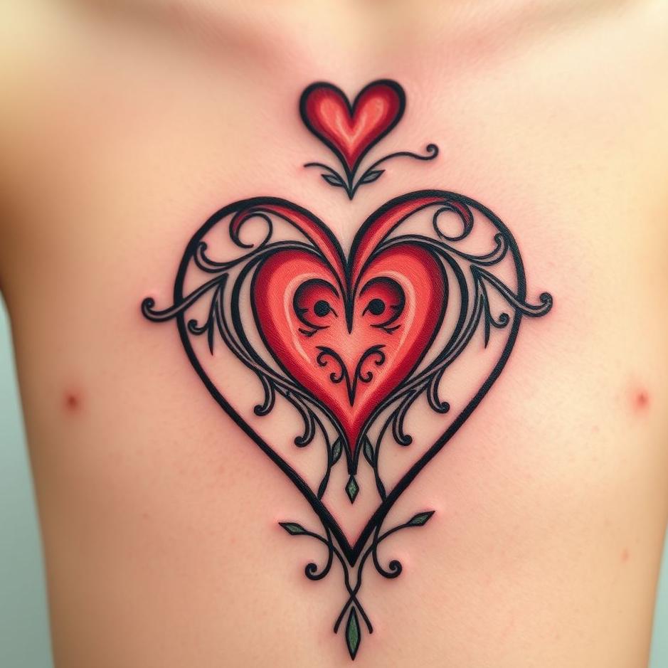 Dream : Heart tattoo in a dream