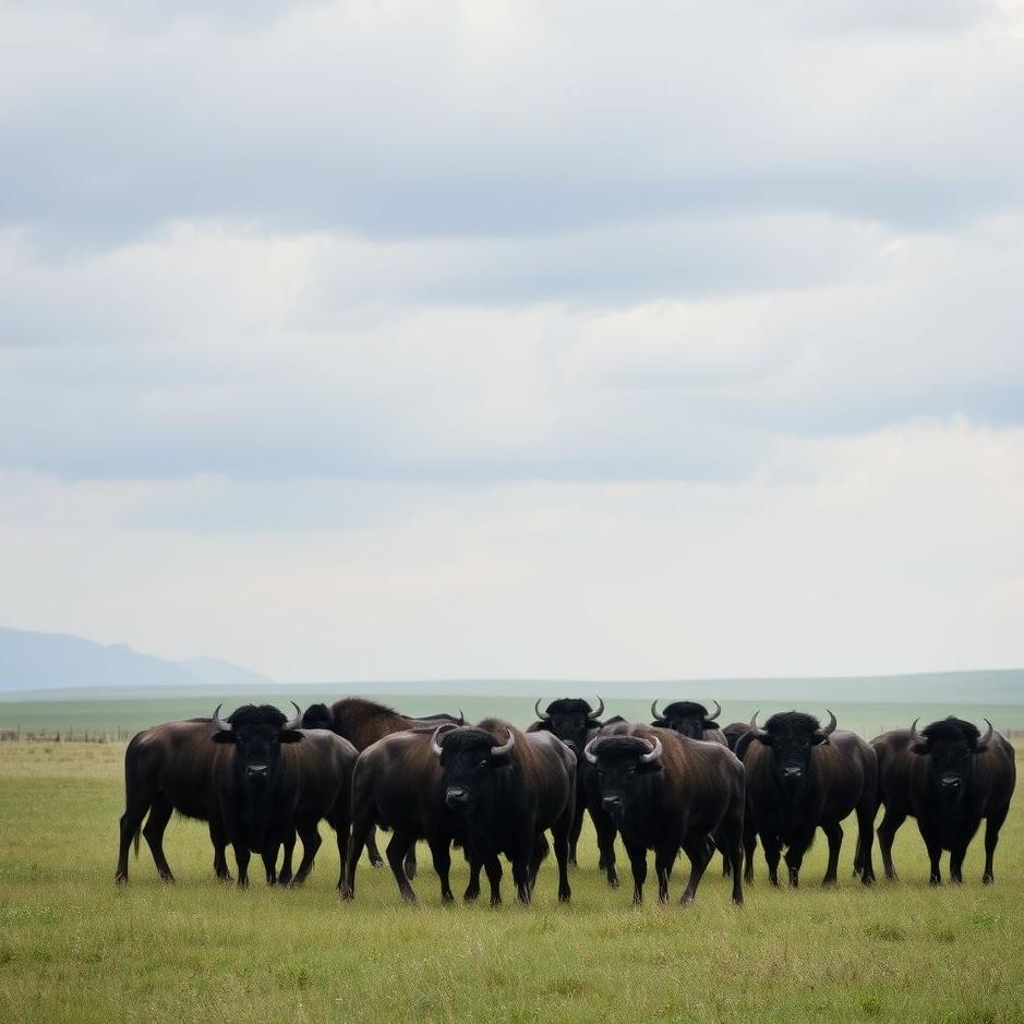 Dream : Herd of black buffalo in a dream