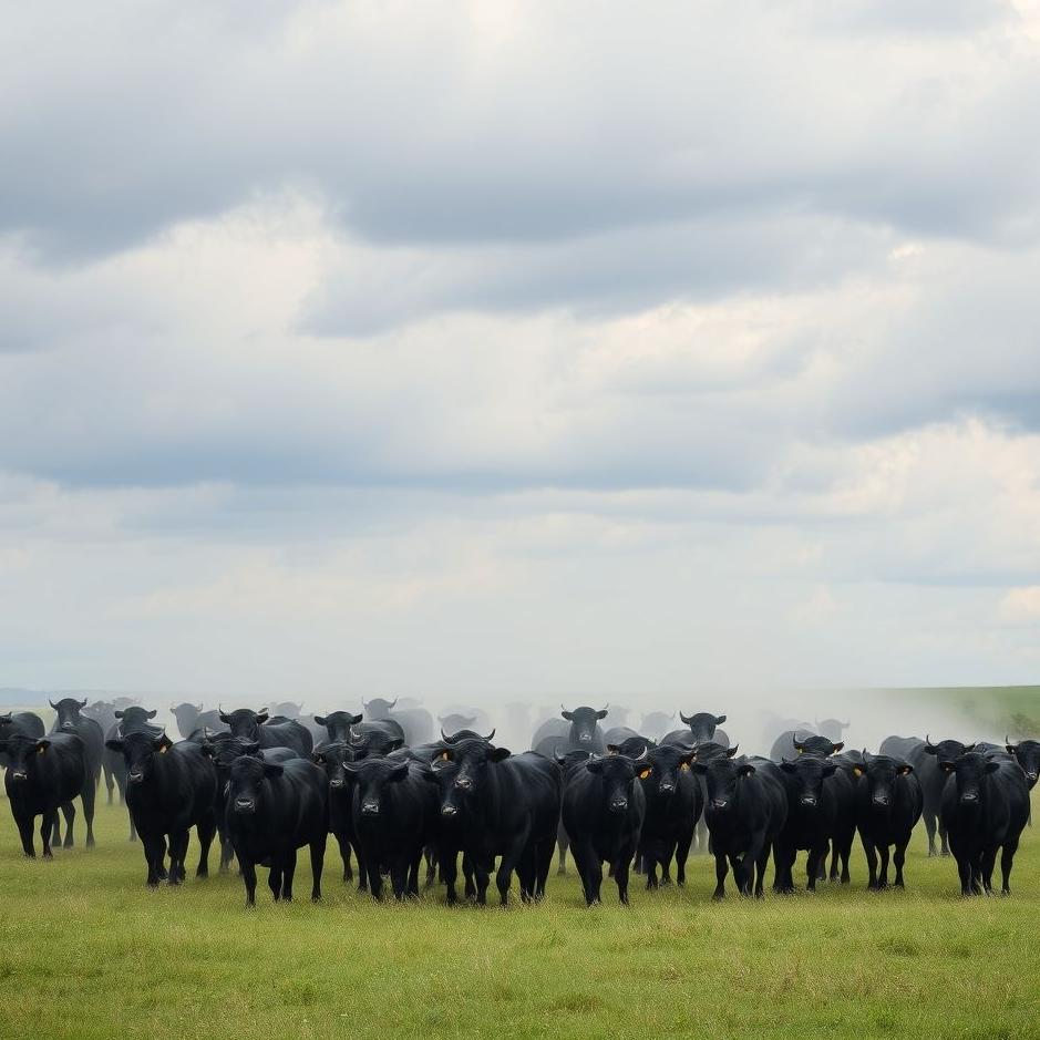 Dream : Herd of black cattle in a dream