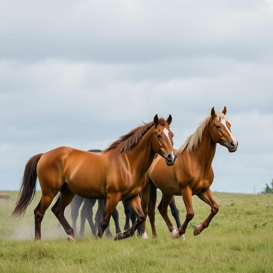 Dream : Herd of brown horses in a dream