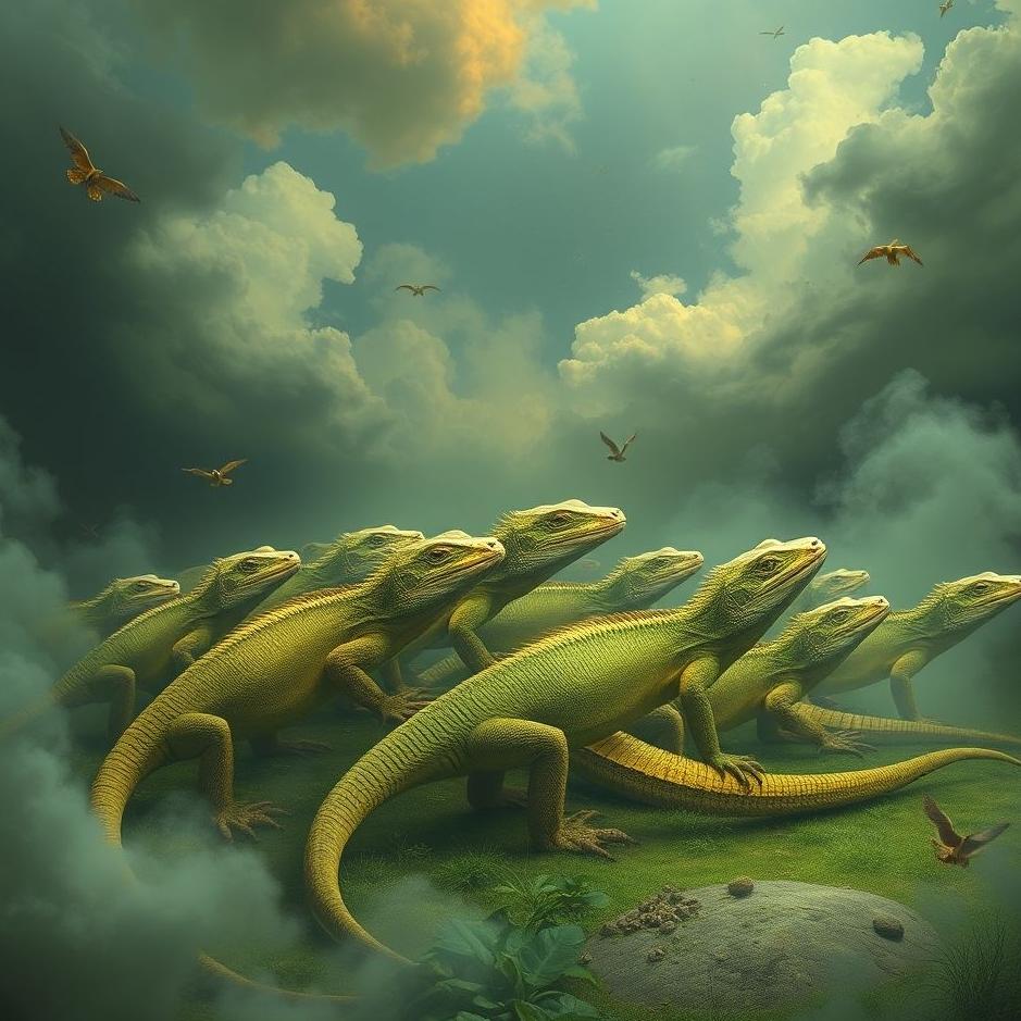 Dream : Herd of lizards in a dream