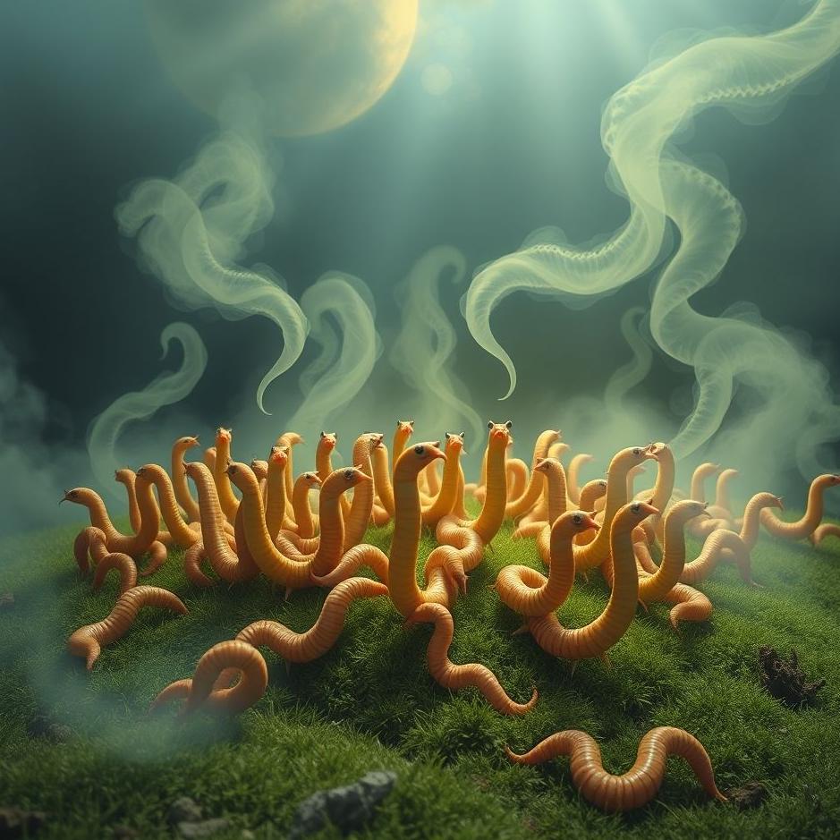 Dream : Herd of worms in a dream