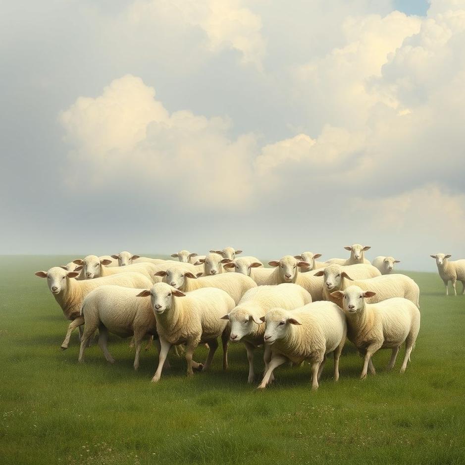 Dream : Herding sheep and lambs in a dream