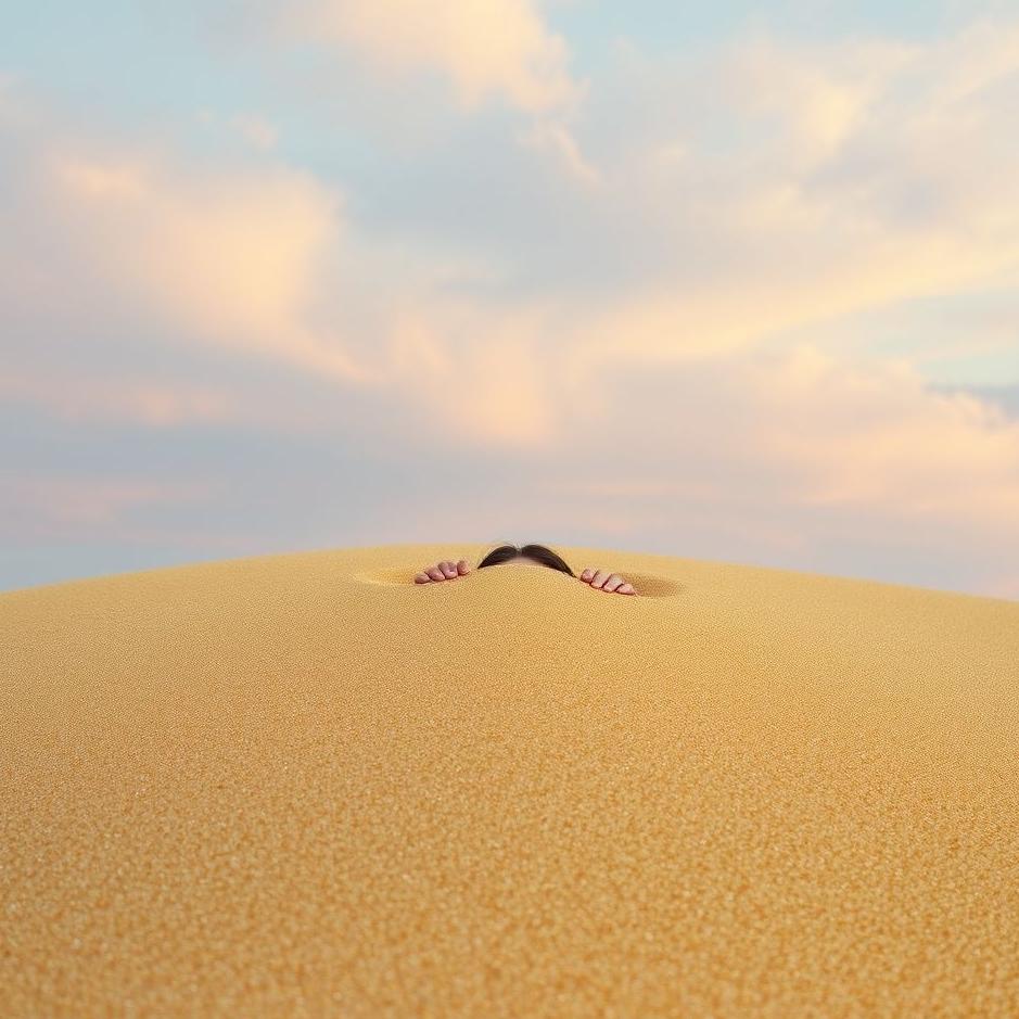 Dream : Hiding in the sand in a dream