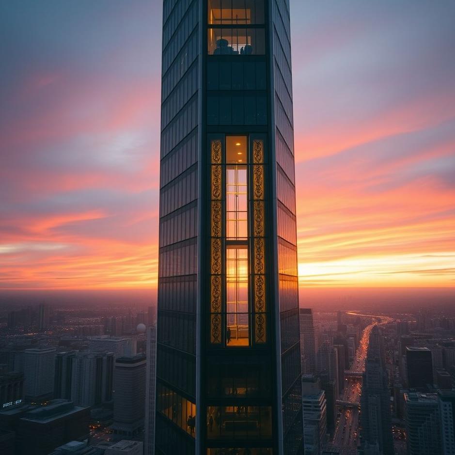 Dream : High rise with elevator in the dream