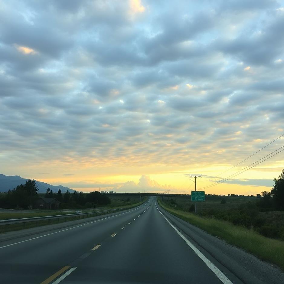 Dream : Highway road in a dream