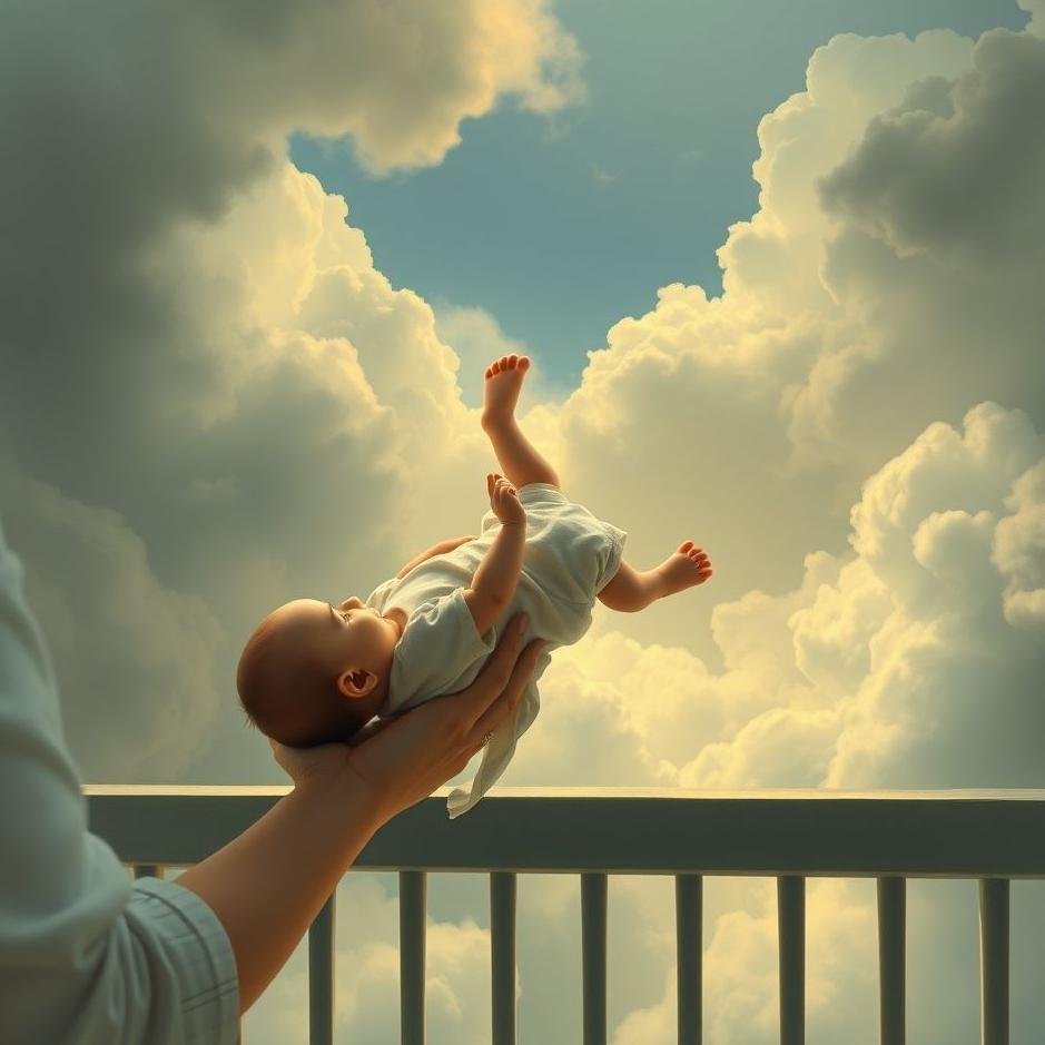Dream : Holding a baby falling from a balcony in a dream