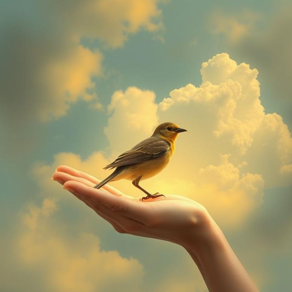 Dream : Holding a bird in a dream