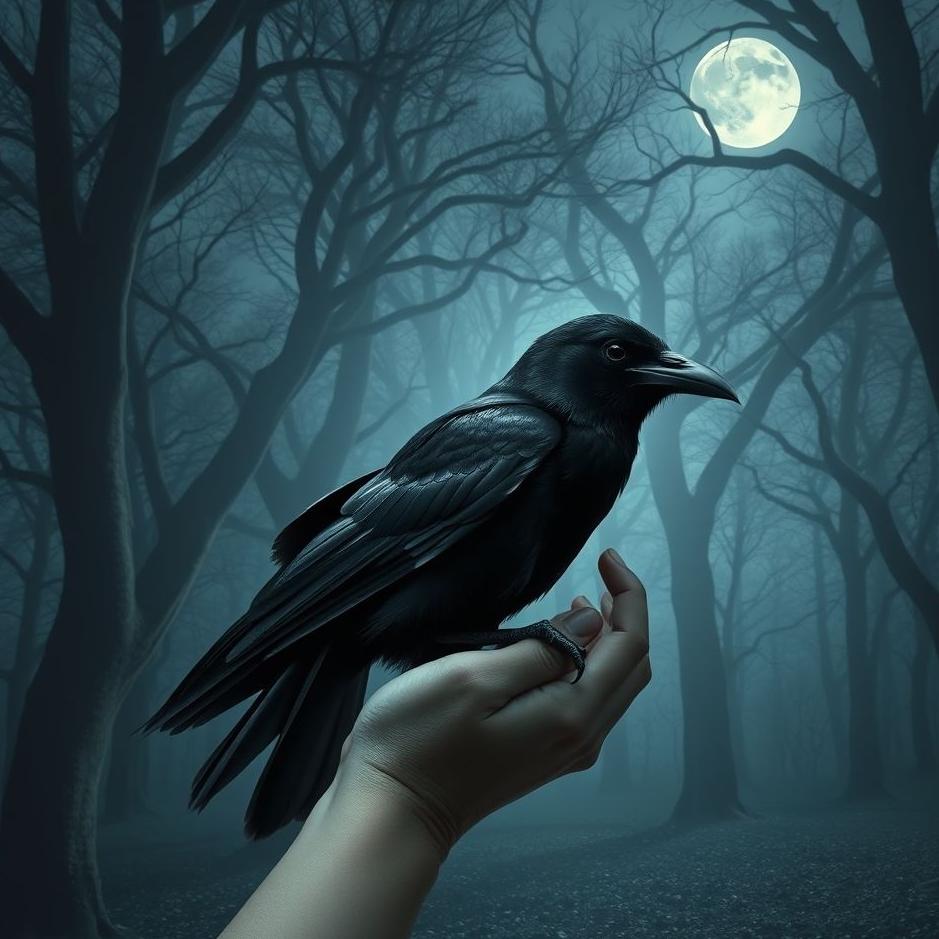 Dream : Holding a black crow in your dream