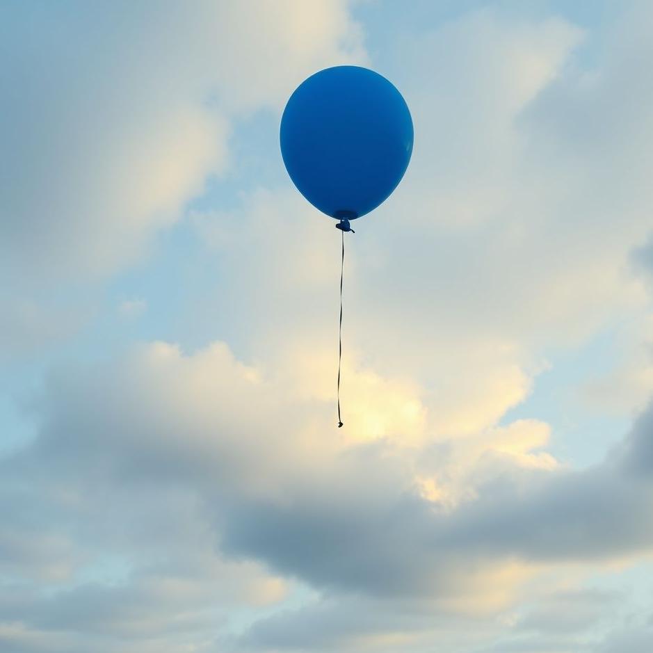 Dream : Holding a blue balloon in a dream