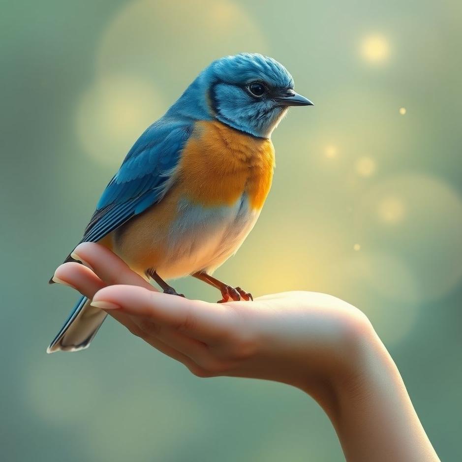 Dream : Holding a blue bird in your dream