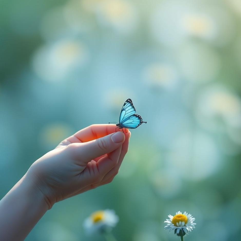 Dream : Holding a blue butterfly in your dream