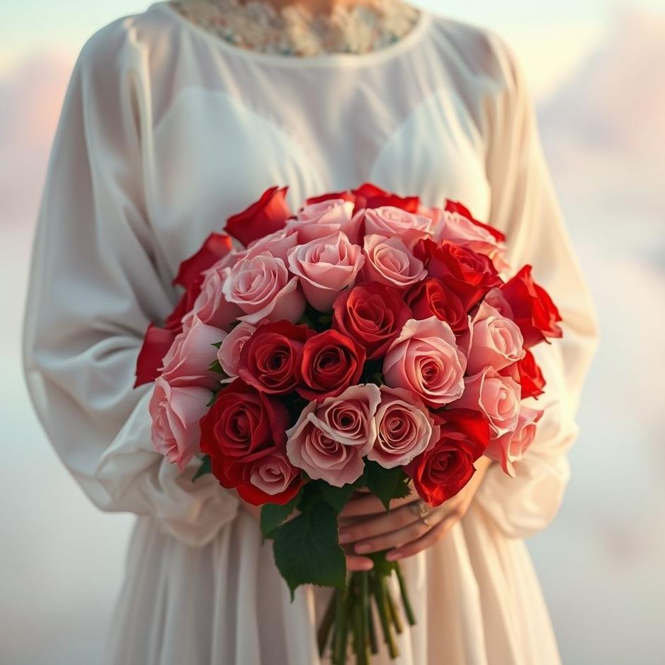 Dream : Holding a bouquet of roses in a dream