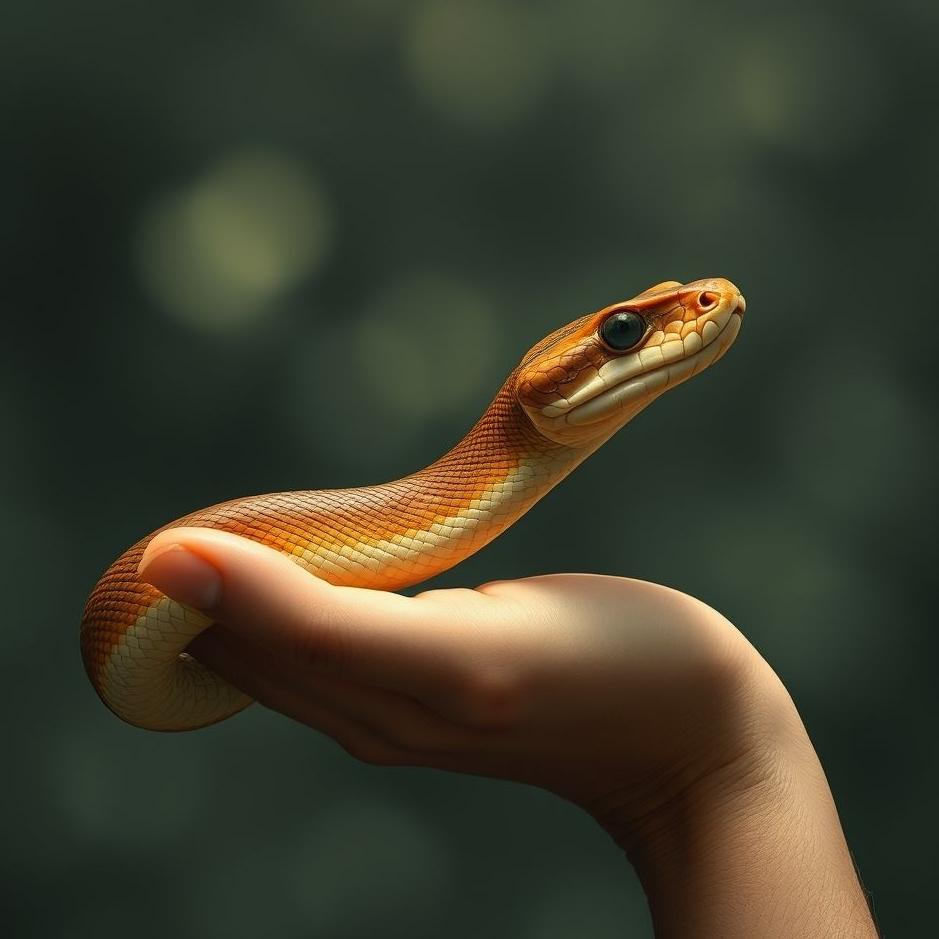 Dream : Holding a brown snake in a dream