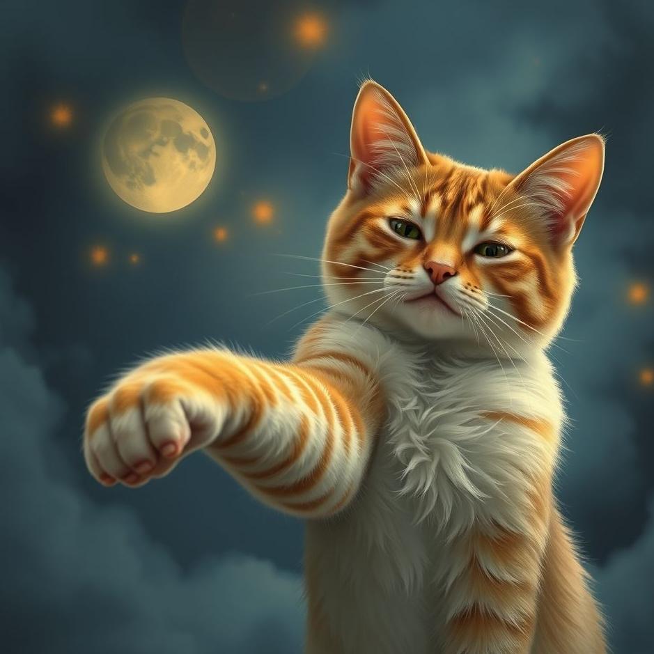 Dream : Holding a cat's hand in a dream