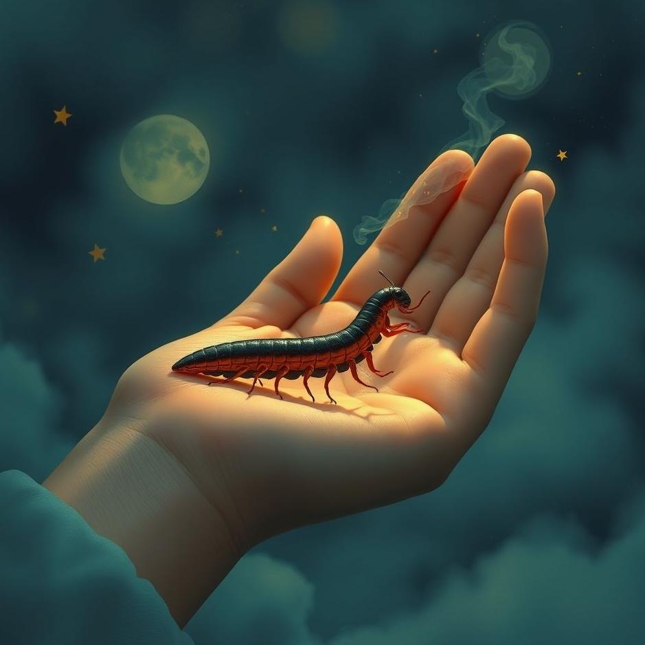 Dream : Holding a centipede in a dream