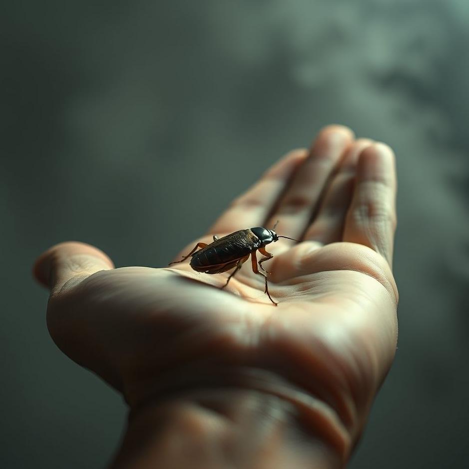 Dream : Holding a cockroach in your hand in a dream